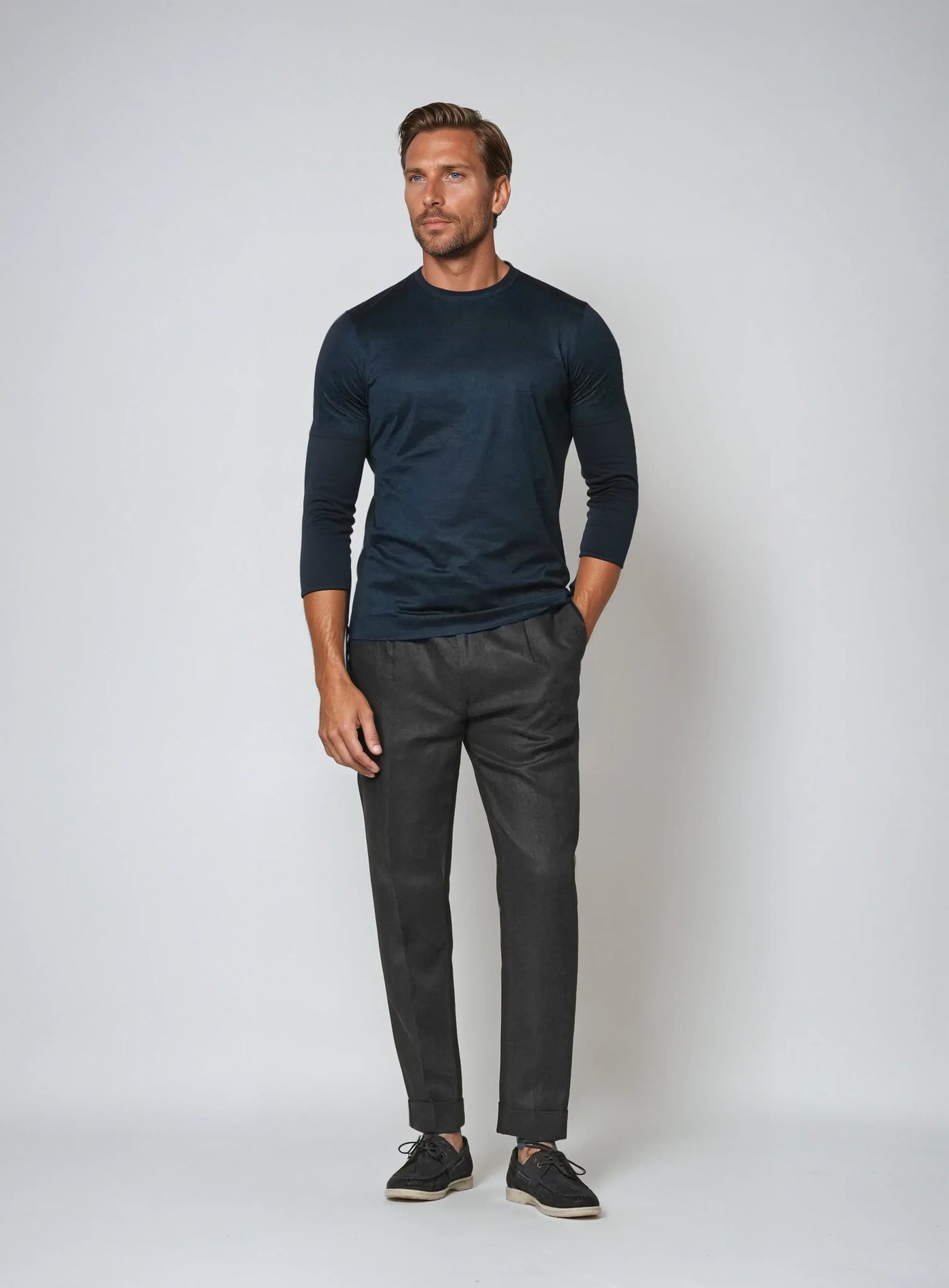 Sømands Linned Bukser - Sort