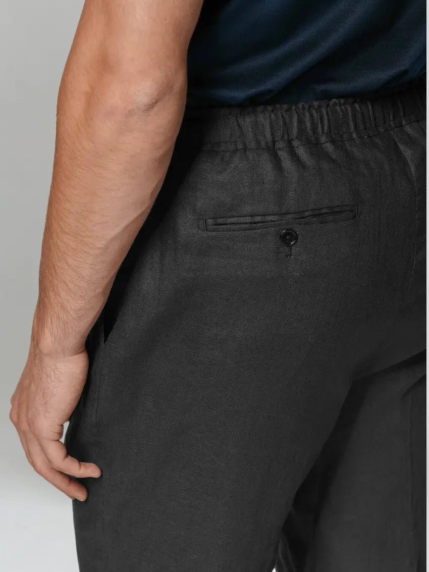 Sømands Linned Bukser - Sort