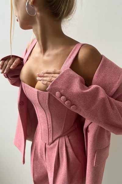 Grace™ | Tre-delt sæt med dobbeltknappet blazer