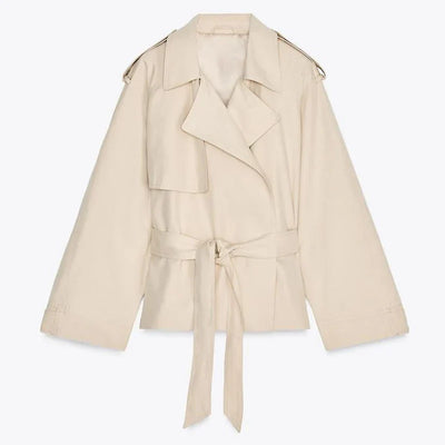 Melody™ | Kort Trenchcoat med Snøredetaljer